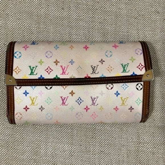 GUC-Louis Vuitton x Takashi Murakami multicolored monogram wallet - Picture 2 of 7